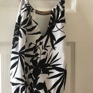 Black and white maxi dress